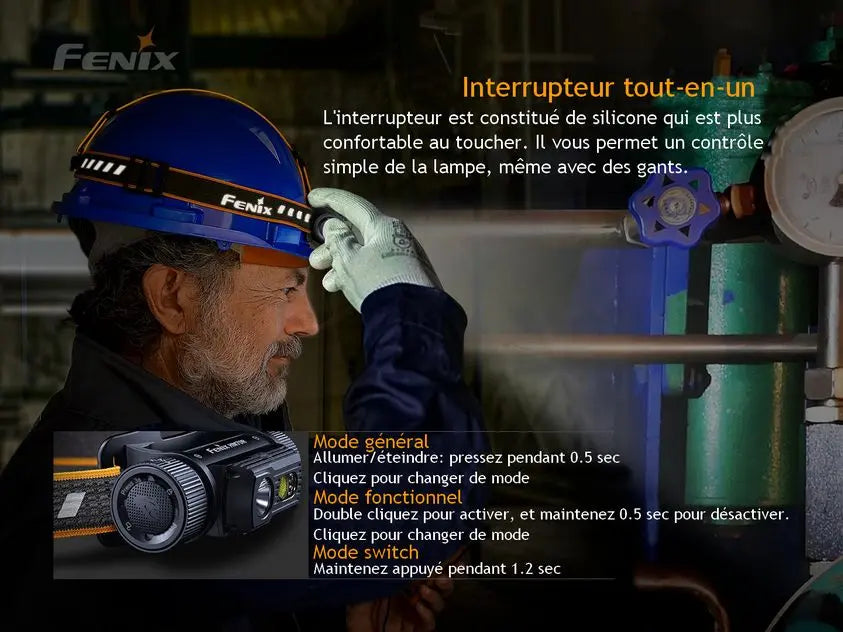 Lampe Frontale Fenix HM70R – 1600 Lumens - NYCTALOPE