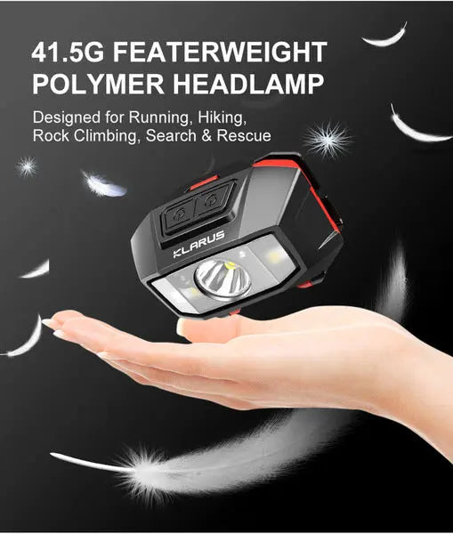 Lampe Frontale Klarus HM2 – 270 Lumens – Lumière rouge 3 Lumens  NYCTALOPE  