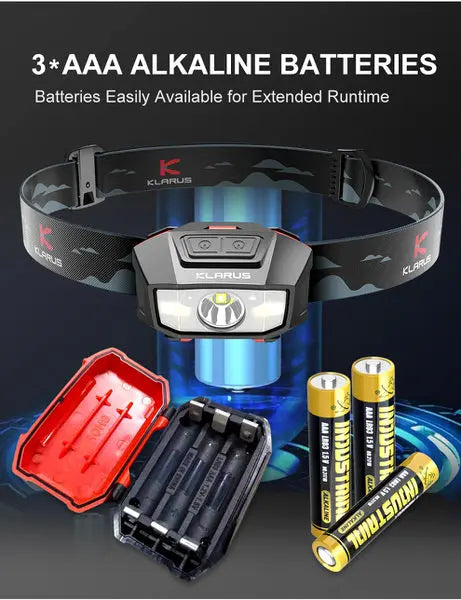 Lampe Frontale Klarus HM2 – 270 Lumens – Lumière rouge 3 Lumens  NYCTALOPE  