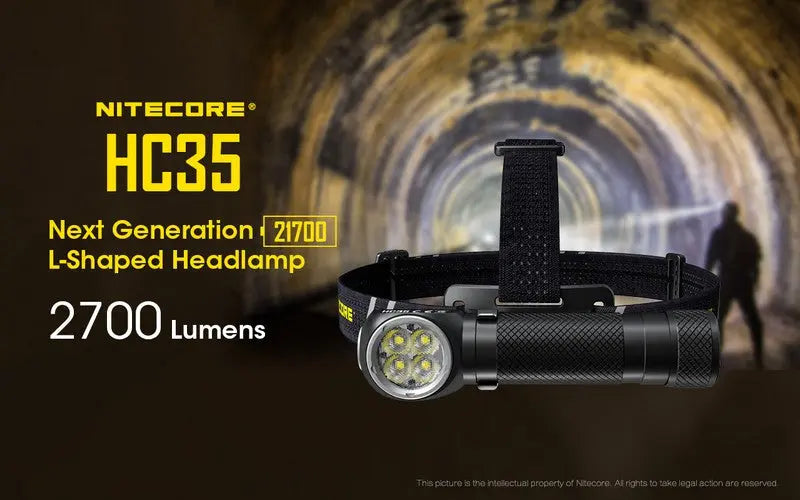 Lampe Frontale Nitecore HC35 – 2700 Lumens  NYCTALOPE  
