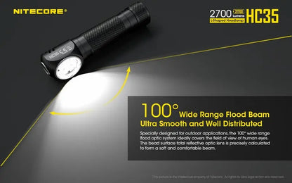 Lampe Frontale Nitecore HC35 – 2700 Lumens  NYCTALOPE  