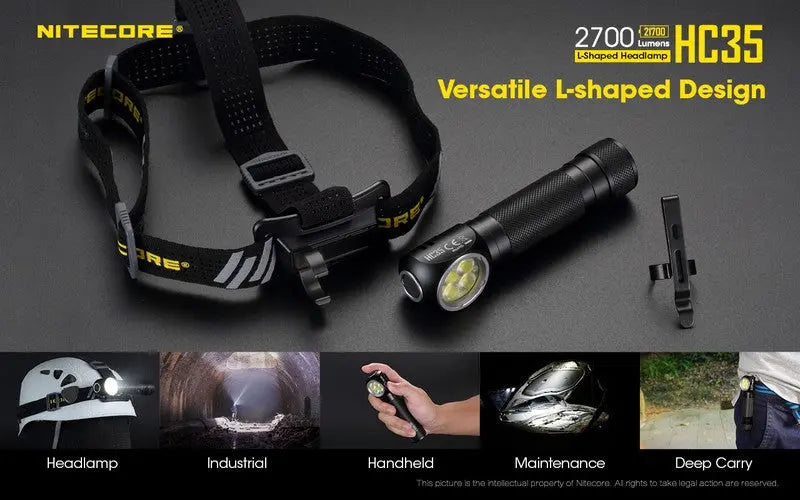 Lampe Frontale Nitecore HC35 – 2700 Lumens  NYCTALOPE  