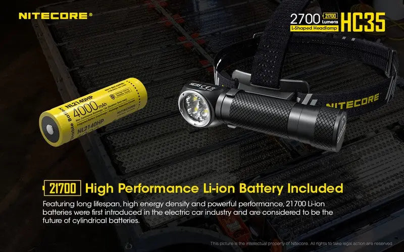 Lampe Frontale Nitecore HC35 – 2700 Lumens  NYCTALOPE  