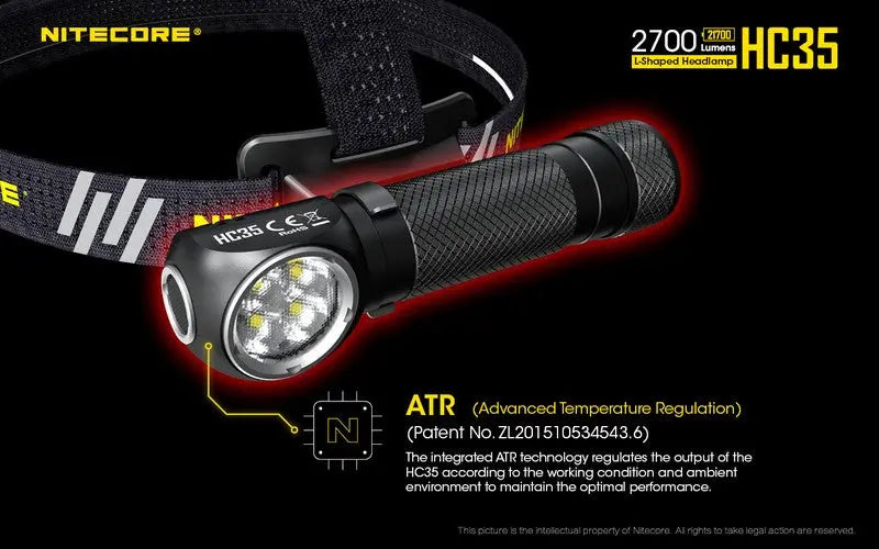 Lampe Frontale Nitecore HC35 – 2700 Lumens  NYCTALOPE  
