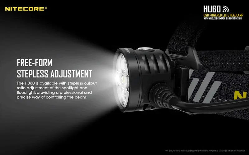 Lampe Frontale Nitecore HU60 – 1600 Lumens  NYCTALOPE  