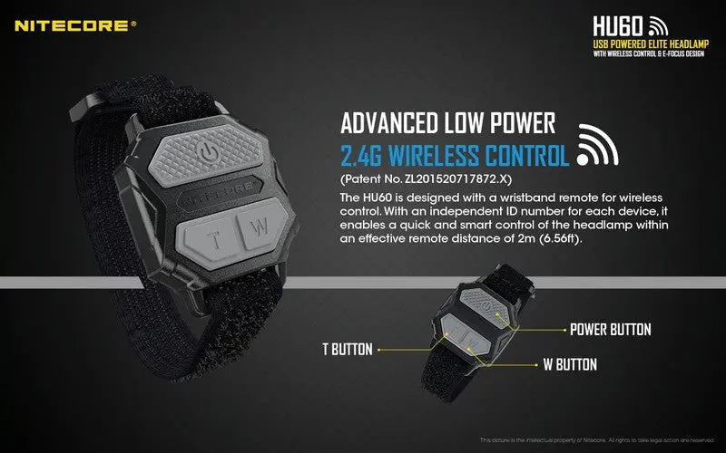 Lampe Frontale Nitecore HU60 – 1600 Lumens  NYCTALOPE  