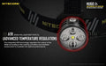 Lampe Frontale Nitecore HU60 – 1600 Lumens  NYCTALOPE  