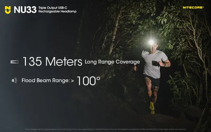 Lampe Frontale Nitecore NU33 – 700 Lumens  NYCTALOPE  