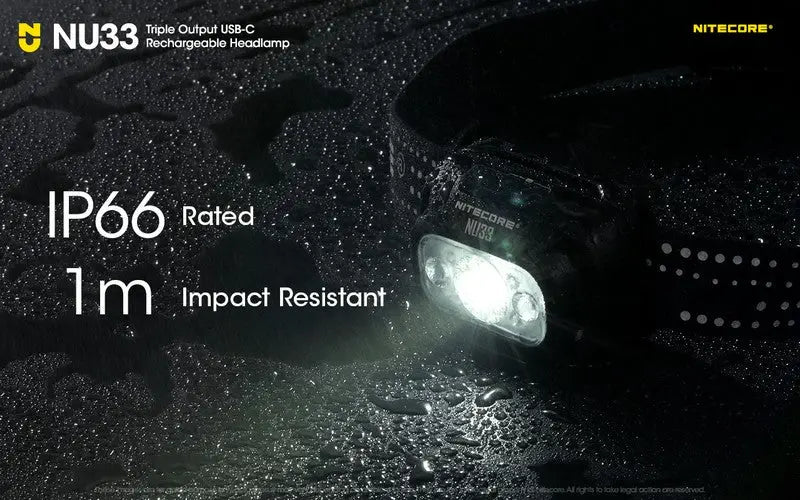 Lampe Frontale Nitecore NU33 – 700 Lumens  NYCTALOPE  