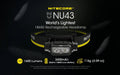 Lampe Frontale Nitecore NU43 – 1400 Lumens  NYCTALOPE  