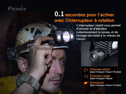 Lampe Frontale Rechargeable Fenix HP30R V2.0 – 3000 Lumens - NYCTALOPE