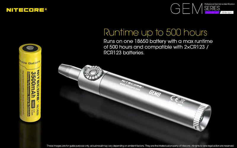 Lampe Nitecore GEM10UV – 3000mW 365nm Ultraviolet  NYCTALOPE  