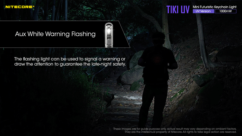 Lampe Nitecore TIKI UV – 1000mW 365nm rechargeable, pour porte-clés  NYCTALOPE  