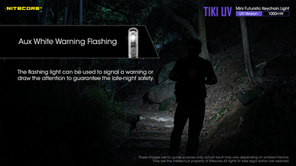 Lampe Nitecore TIKI UV – 1000mW 365nm rechargeable, pour porte-clés  NYCTALOPE  