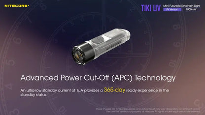 Lampe Nitecore TIKI UV – 1000mW 365nm rechargeable, pour porte-clés  NYCTALOPE  