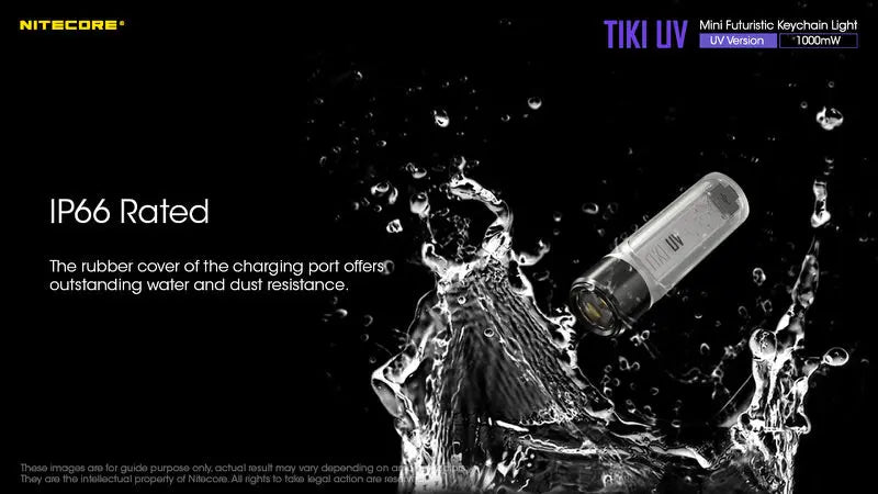 Lampe Nitecore TIKI UV – 1000mW 365nm rechargeable, pour porte-clés  NYCTALOPE  