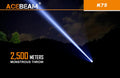 Lampe Torche Acebeam K75 – 6300 Lumens – Portée 2500 mètres  NYCTALOPE  