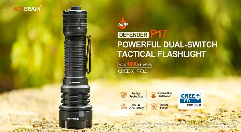 Lampe Torche Acebeam P17 – 4900 Lumens  NYCTALOPE  