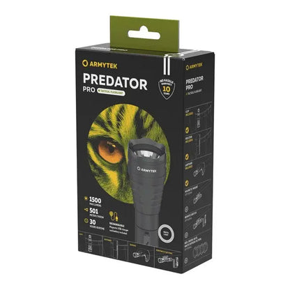 Lampe Torche Armytek Predator Pro Magnet USB – 1500/1400 Lumens - NYCTALOPE