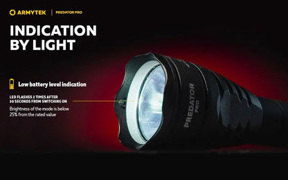 Lampe Torche Armytek Predator Pro Magnet USB – 1500/1400 Lumens - NYCTALOPE
