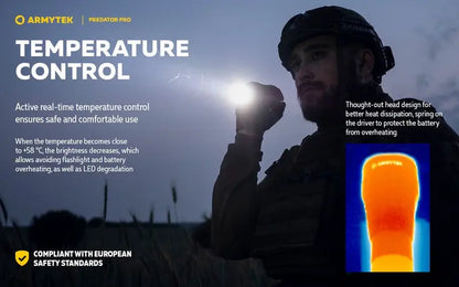 Lampe Torche Armytek Predator Pro Magnet USB – 1500/1400 Lumens - NYCTALOPE