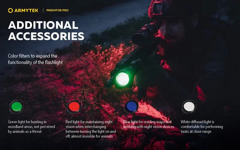 Lampe Torche Armytek Predator Pro Magnet USB – 1500/1400 Lumens - NYCTALOPE