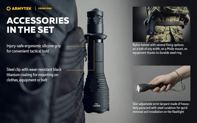 Lampe Torche Armytek Viking Pro Magnet USB – 2200/2050 Lumens - NYCTALOPE