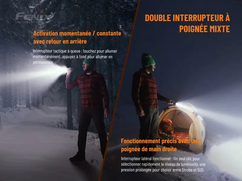 Lampe Torche Fenix LD22 V2.0 – 800 Lumens  NYCTALOPE  