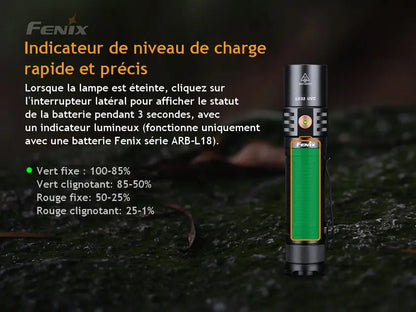 Lampe Torche Fenix LD32 UVC – 1200 Lumens – Désinfection UVC  NYCTALOPE  
