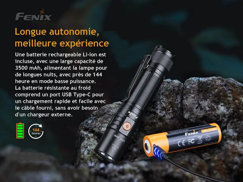 Lampe Torche Fenix LD32 UVC – 1200 Lumens – Désinfection UVC  NYCTALOPE  