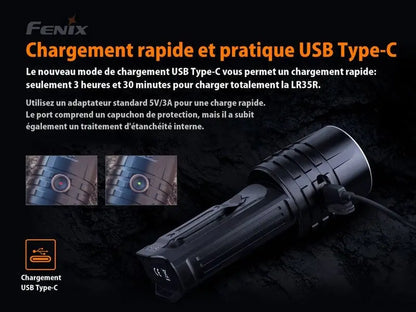 Lampe Torche Fenix LR35R – 10000 Lumens - Rechargeable  NYCTALOPE  
