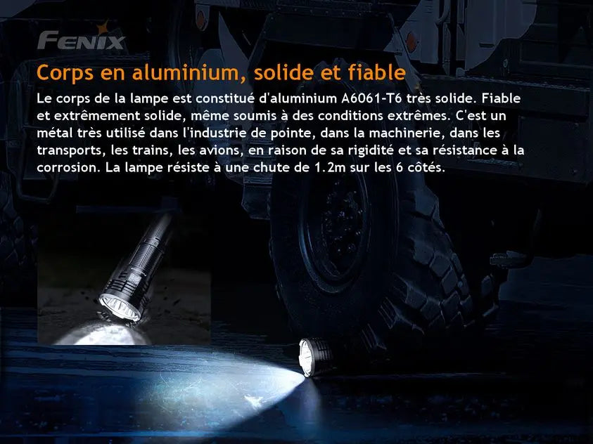 Lampe Torche Fenix LR50R – 12000 Lumens - Rechargeable - NYCTALOPE