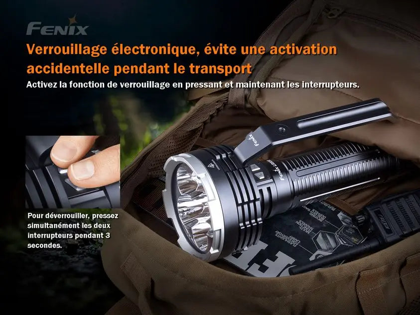 Lampe Torche Fenix LR80R – 18000 Lumens - Rechargeable - NYCTALOPE
