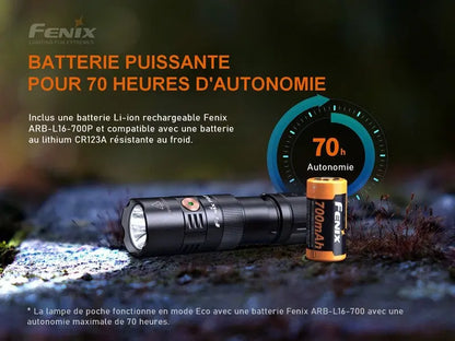 Lampe Torche Fenix PD25R – 800 Lumens  NYCTALOPE  