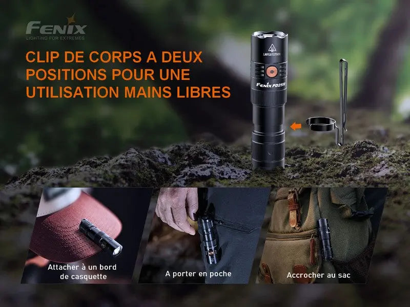 Lampe Torche Fenix PD25R – 800 Lumens  NYCTALOPE  