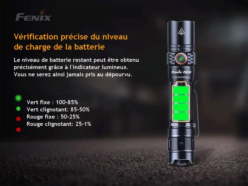 Lampe Torche Fenix PD35 V3.0 – 1700 Lumens - NYCTALOPE