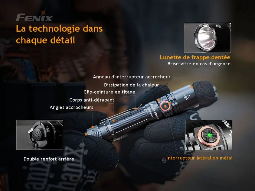 Lampe Torche Fenix PD35 V3.0 – 1700 Lumens - NYCTALOPE