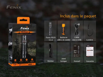 Lampe Torche Fenix PD35 V3.0 – 1700 Lumens - NYCTALOPE