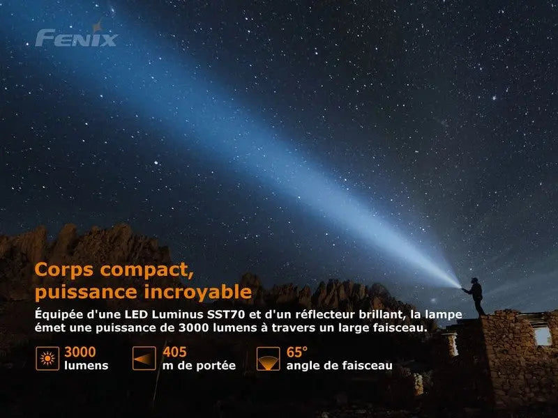 Lampe Torche Fenix PD40R V2.0 – 3000 Lumens  NYCTALOPE  