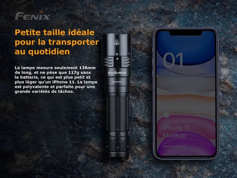 Lampe Torche Fenix PD40R V2.0 – 3000 Lumens  NYCTALOPE  