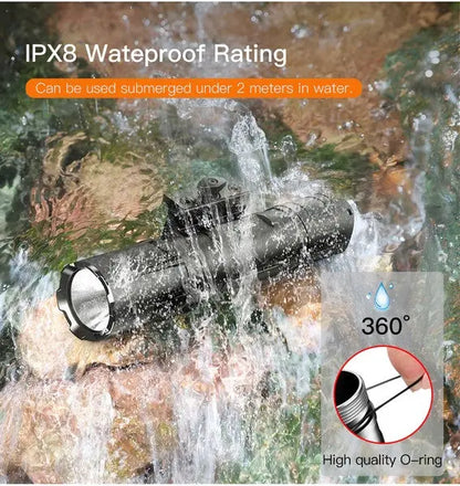 Lampe Torche Klarus GL4 - 3300 Lumens – Rechargeable + Fixation picatinny + Interrupteur déporté  NYCTALOPE  