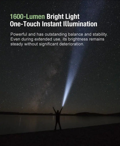 Lampe Torche Klarus XT12GT PRO – 1600 Lumens - Tactique et rechargeable  NYCTALOPE  