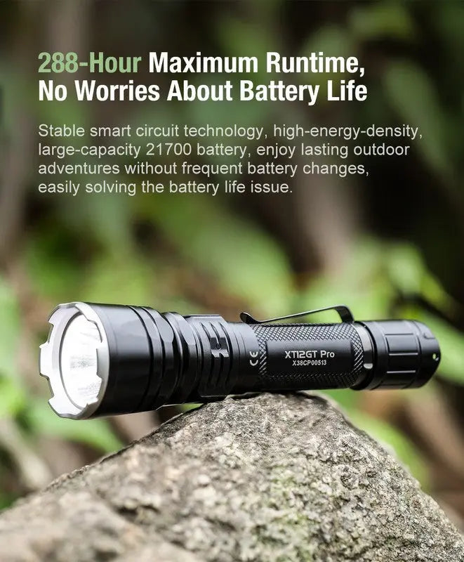 Lampe Torche Klarus XT12GT PRO – 1600 Lumens - Tactique et rechargeable  NYCTALOPE  
