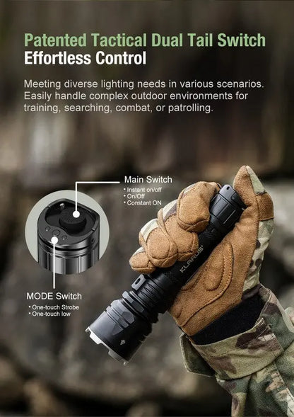 Lampe Torche Klarus XT12GT PRO – 1600 Lumens - Tactique et rechargeable  NYCTALOPE  