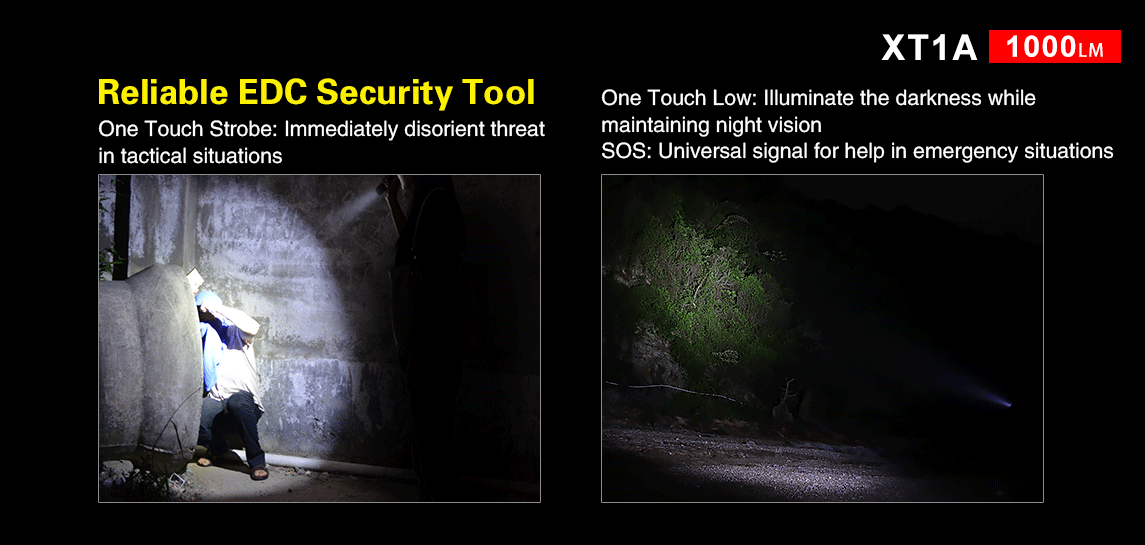 Lampe Torche Klarus XT1A – 1000 Lumens - NYCTALOPE