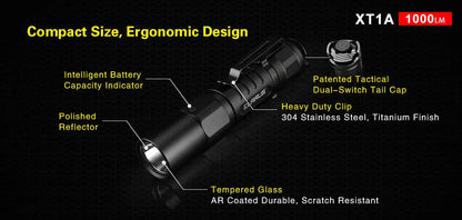 Lampe Torche Klarus XT1A – 1000 Lumens - NYCTALOPE