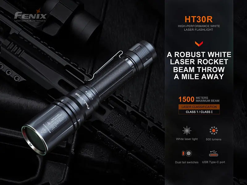 Lampe Torche Laser Fenix HT30R – 500 Lumens  NYCTALOPE  