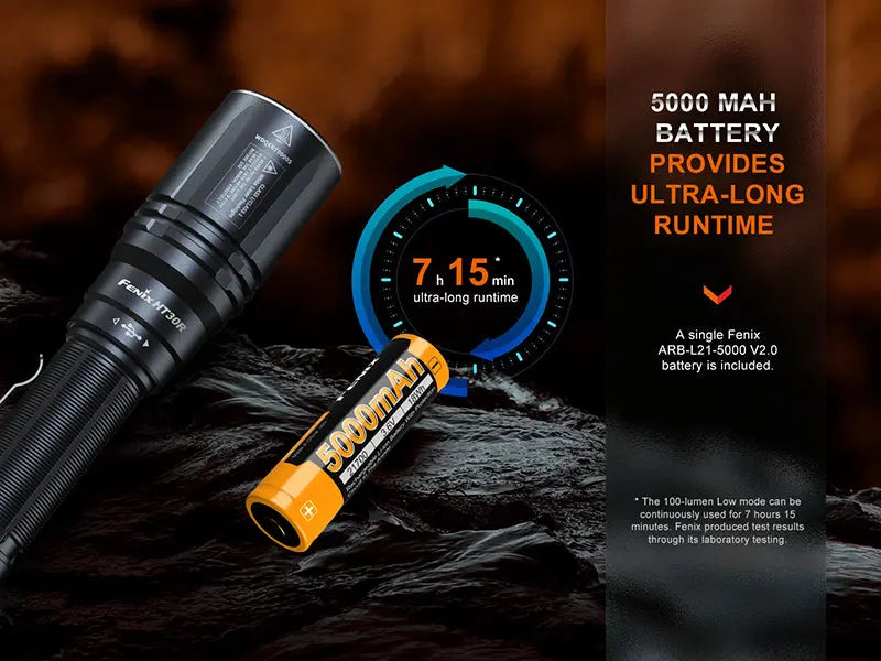 Lampe Torche Laser Fenix HT30R – 500 Lumens  NYCTALOPE  