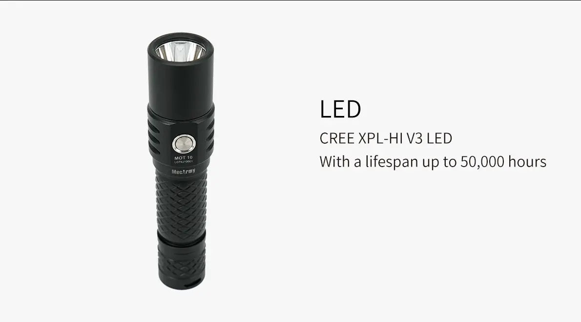 Lampe Torche MecArmy MOT10 – 900 Lumens - NYCTALOPE