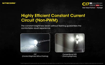 Lampe Torche Nitecore CI7 – 2500 Lumens + 7W Infrarouge  NYCTALOPE  